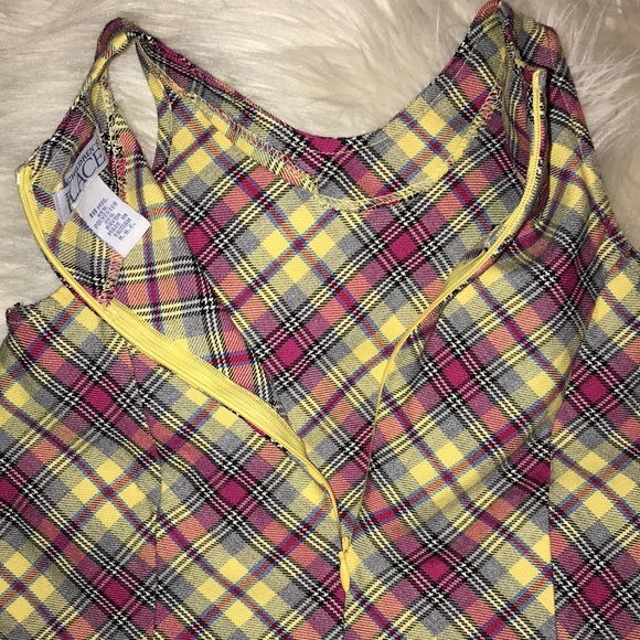 TCP PINK & Yellow plaid Dress w/ matching bow headband size 18 months - Picture 9 of 10